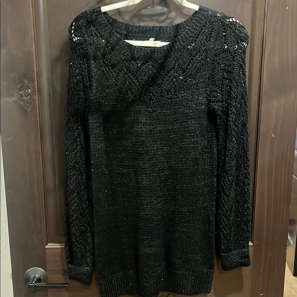 Maurices Black Long Sleeve Knit sweater